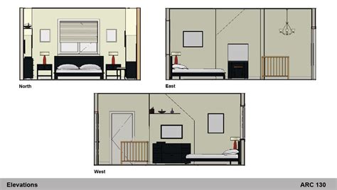 bedroom elevation drawing